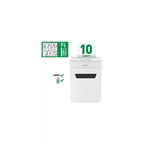 Iratmegsemmisítő, konfetti, 10 lap, LEITZ "IQ Protect 10X"