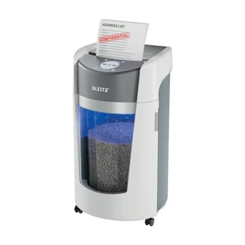 Iratmegsemmisítő, mikrokonfetti, 10 lap, LEITZ "IQ OptiMax P5"
