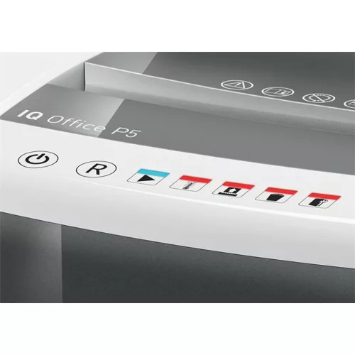 Iratmegsemmisítő, mikrokonfetti, 10 lap, LEITZ "IQ Office P5"