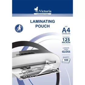   Meleglamináló fólia, 125 mikron, A4, fényes, VICTORIA OFFICE - 100db
