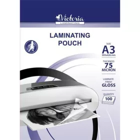   Meleglamináló fólia, 75 mikron, A3, fényes, VICTORIA OFFICE - 100db