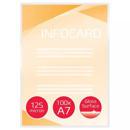Meleglamináló fólia, 125 mikron, A7, GBC - 100db