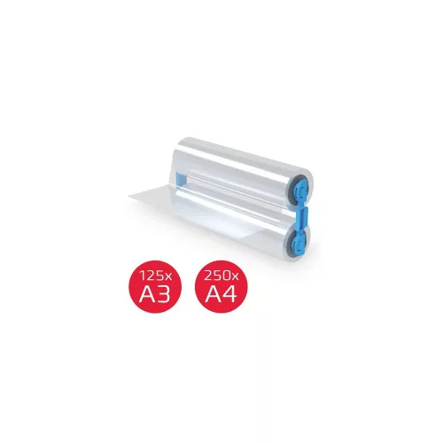Meleglamináló fólia utántöltő, 75 mikron, A4, fényes, tekercses, GBC "Foton 30" - 56,4 méter