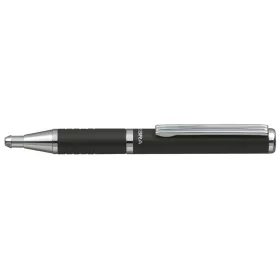   Golyóstoll, 0,24 mm, teleszkópos, metálfekete tolltest, ZEBRA "SL-F1", kék