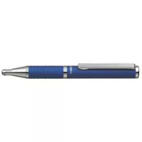   Golyóstoll, 0,24 mm, teleszkópos, metálkék tolltest, ZEBRA "SL-F1", kék