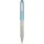Golyóstoll, 0,24 mm, teleszkópos, rozsdamentes acél, világoskék tolltest, ZEBRA "Telescopic Metal Stylus", kék