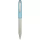 Golyóstoll, 0,24 mm, teleszkópos, rozsdamentes acél, világoskék tolltest, ZEBRA "Telescopic Metal Stylus", kék