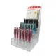 Golyóstoll display, 0,24 mm, teleszkópos, rozsdamentes acél, ZEBRA "Telescopic Metal Stylus", kék - 36db