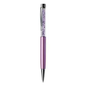  Golyóstoll, világoslila, felül világoslila SWAROVSKI® kristállyal töltve, 14 cm, ART CRYSTELLA®