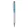 Golyóstoll, krémfehér, felül aquakék SWAROVSKI® kristályokkal töltve, TOUCH, 14 cm, ART CRYSTELLA®