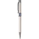 Golyóstoll, fehér, középen zafírkék SWAROVSKI® kristállyal töltve, 14cm, ART CRYSTELLA®