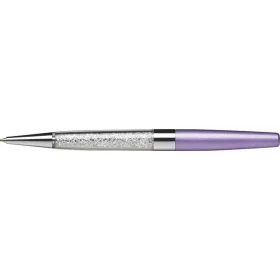   Golyóstoll, világoslila, alul fehér SWAROVSKI® kristállyal töltve, 14cm, ART CRYSTELLA®