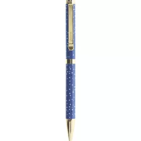   Golyóstoll, 1,0 mm, arany színű klip, kék tolltest, FILOFAX "Indigo", fekete
