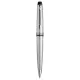 Golyóstoll, 0,7 mm, csiszolt fém tolltest, ezüst klip, WATERMAN "Expert III", kék