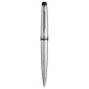 Golyóstoll, 0,7 mm, csiszolt fém tolltest, ezüst klip, WATERMAN "Expert III", kék