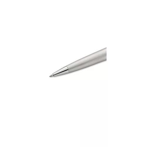 Golyóstoll, 0,7 mm, csiszolt fém tolltest, ezüst klip, WATERMAN "Expert III", kék