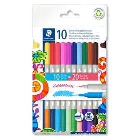   Rostirón készlet, 1/3 mm, kétvégű, STAEDTLER® "3280", 20 különböző szín
