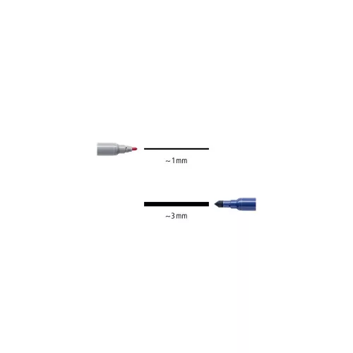 Rostirón készlet, 1/3 mm, kétvégű, STAEDTLER® "3280", 20 különböző szín