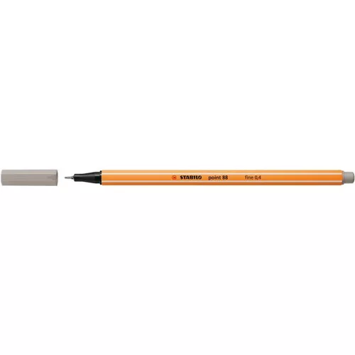 Tűfilc, 0,4 mm, STABILO "Point 88", melegszürke