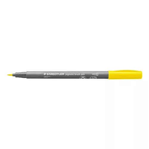 Ecsetirón készlet, STAEDTLER "Pigment brush 371", 12 különböző alapszín