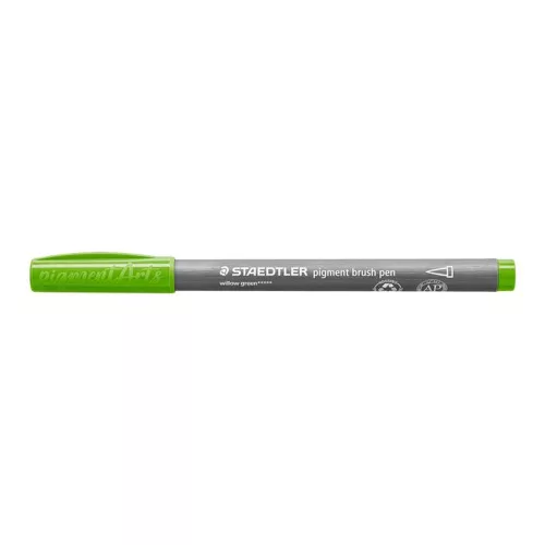 Ecsetirón készlet, STAEDTLER "Pigment brush 371", 12 különböző alapszín