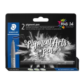   Rostirón, 1 mm, kúpos, STAEDTLER® "Pigment pen 376", intenzív fekete - 2db
