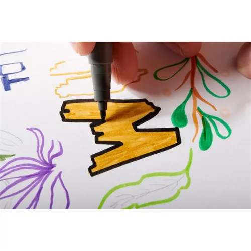 Rostirón, 1 mm, kúpos, STAEDTLER® "Pigment pen 376", intenzív fekete - 2db