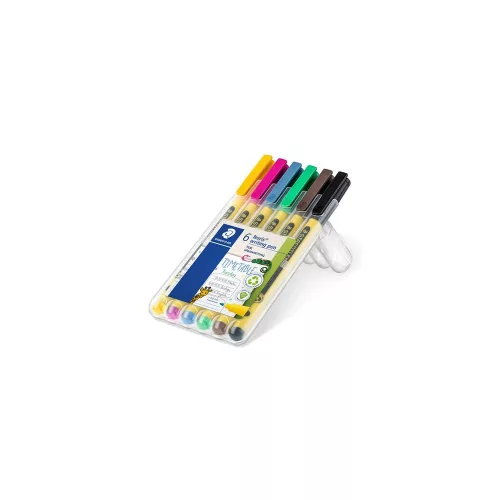 Tűfilc készlet, 0,6 mm,  STAEDTLER "Noris® 307", 6 különböző szín