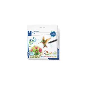   Tűfilc készlet, 0,3 mm, STAEDTLER "Triplus 334 Design Journey", 40 különböző szín
