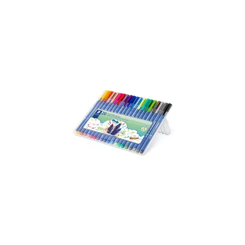 Rostirón készlet, 1 mm, STAEDTLER "Triplus 323", 20 különböző szín