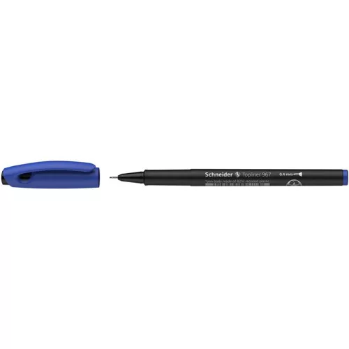 Tűfilc, 0,4 mm, SCHNEIDER "Topliner 967", kék