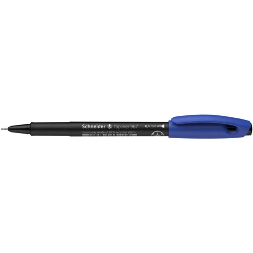 Tűfilc, 0,4 mm, SCHNEIDER "Topliner 967", kék