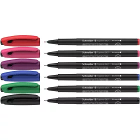   Tűfilc készlet, 0,4 mm, SCHNEIDER "Topliner 967", 6 különböző szín