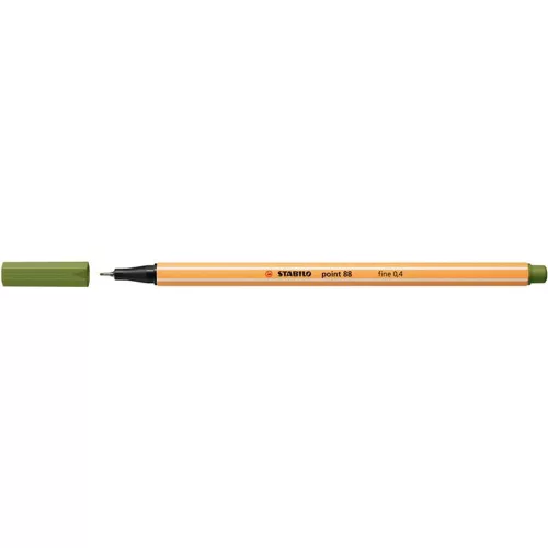 Tűfilc, 0,4 mm, STABILO "Point 88", moha zöld