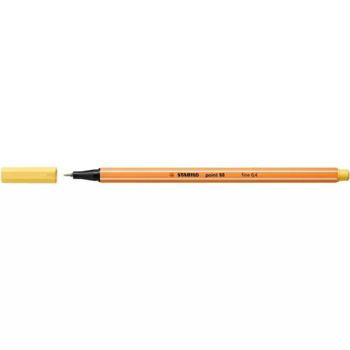 Tűfilc, 0,4 mm, STABILO "Point 88", világossárga