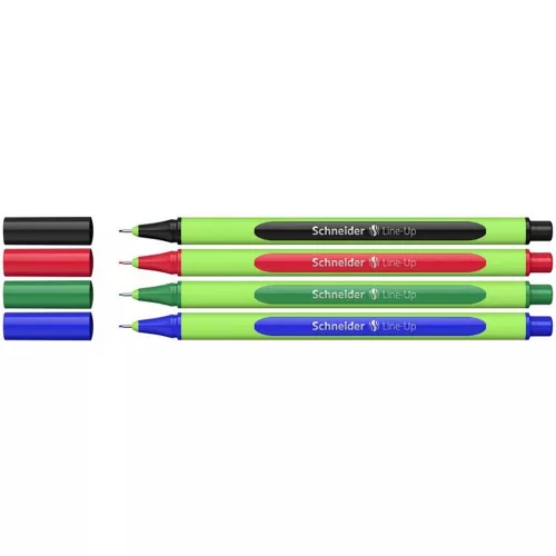 Tűfilc készlet, 0,4 mm, SCHNEIDER "Line-Up", 4 különböző szín