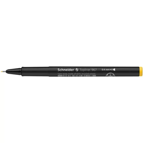Tűfilc, 0,4 mm, SCHNEIDER "Topliner 967", sárga