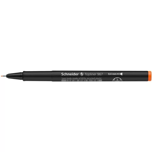 Tűfilc, 0,4 mm, SCHNEIDER "Topliner 967", narancssárga