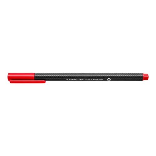 Tűfilc, 0,3 mm, STAEDTLER "Triplus 334", piros