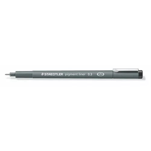 Tusfilc, 0,3 mm, STAEDTLER "Pigment Liner 308", fekete