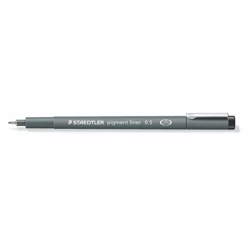 Tusfilc, 0,5 mm, STAEDTLER "Pigment Liner 308", fekete