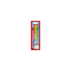   Rostirón készlet, 1 mm, STABILO "Pen 68", 6 neon szín