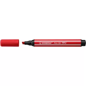   Rostirón, 1-5 mm, vágott hegy, STABILO "Pen 68 MAX", piros