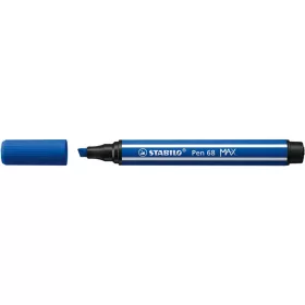   Rostirón, 1-5 mm, vágott hegy, STABILO "Pen 68 MAX", ultramarinkék
