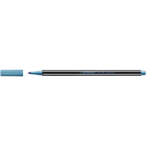 Rostirón, 1,4 mm, STABILO "Pen 68 metallic", metálkék