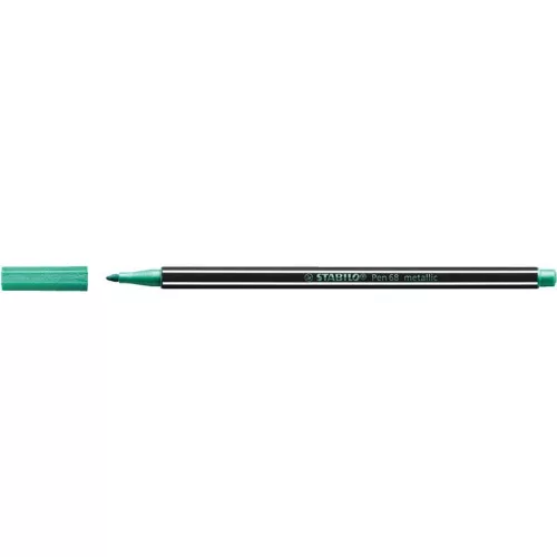 Rostirón, 1,4 mm, STABILO "Pen 68 metallic", metálzöld