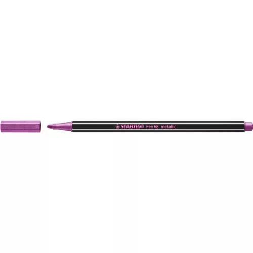 Rostirón, 1,4 mm, STABILO "Pen 68 metallic", metál rózsaszín