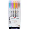 Ecsetirón készlet, kétvégű ZEBRA "Mildliner Warm", 5 szín