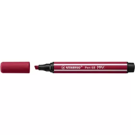   Rostirón, 1-5 mm, vágott hegy, STABILO "Pen 68 MAX", bordó