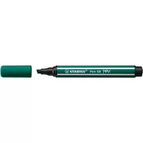   Rostirón, 1-5 mm, vágott hegy, STABILO "Pen 68 MAX", türkizzöld